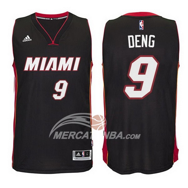 Maglia NBA Deng Miami Heats Negro
